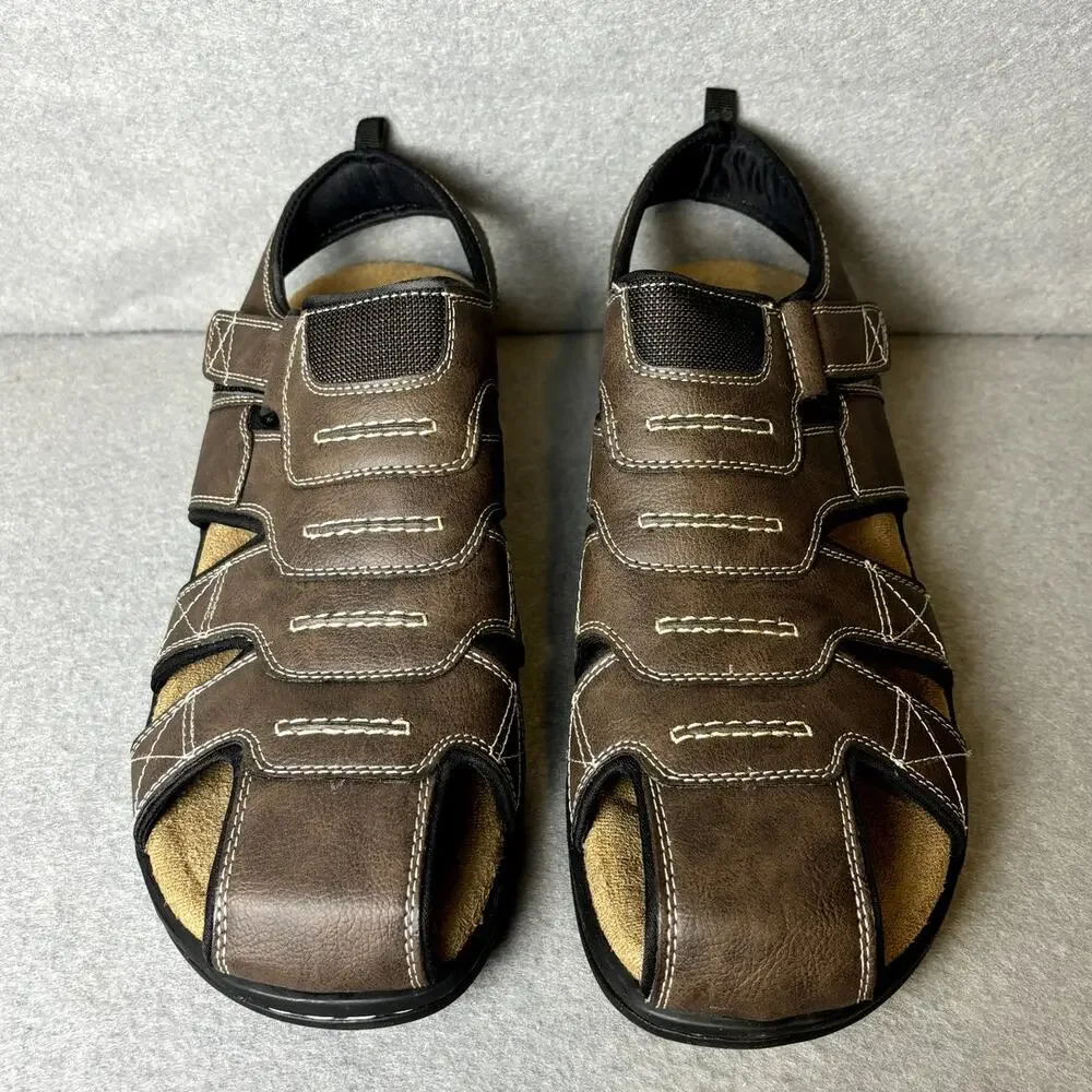 Dockers Men's Searose Medium Fisherman Sandals Casual Shoes Briar Size 13M